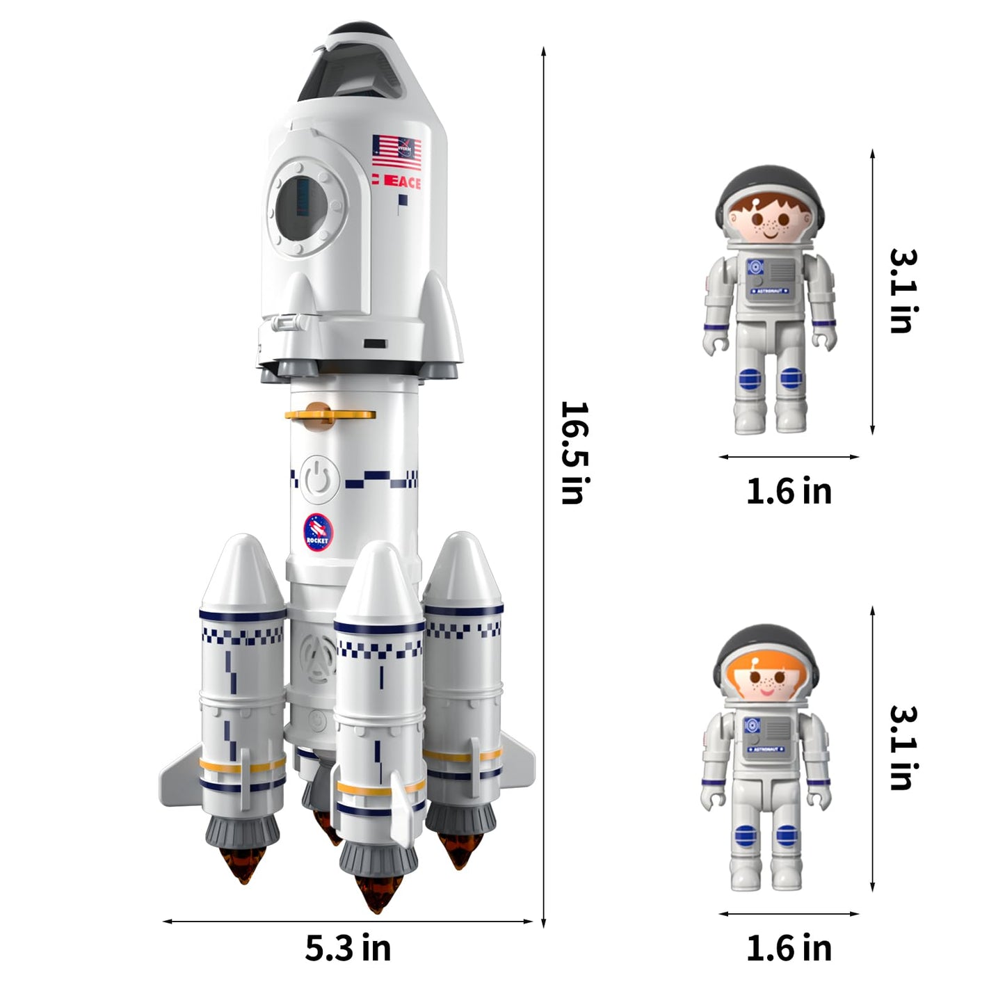 Ci Vetch 5-in-1 Space Shuttle Rocket Toy – STEM Aerospace Kit for Kids 3-9