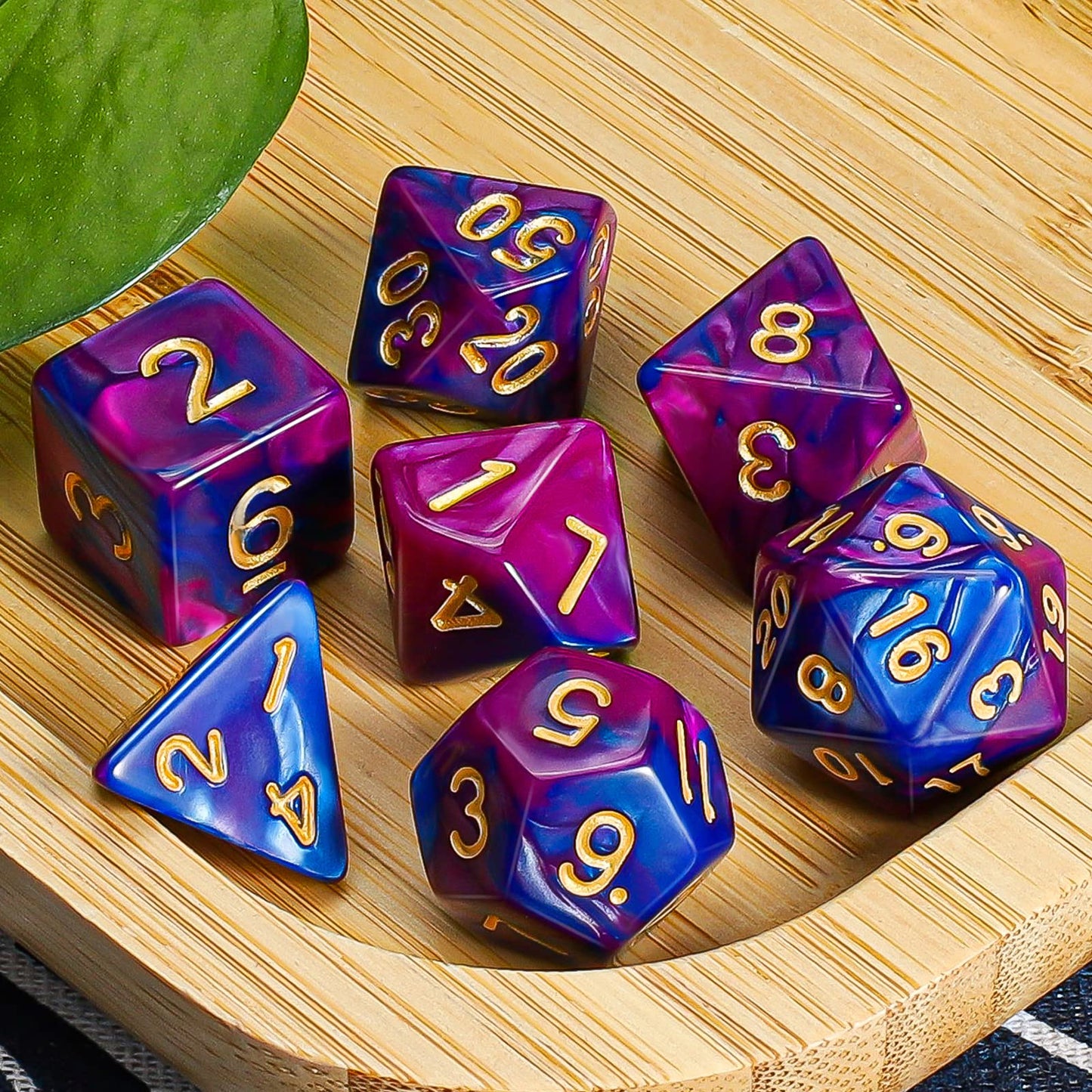 CiaraQ DND Polyhedral Dice Set with Black Dice Bag – D&D RPG Tabletop Dice