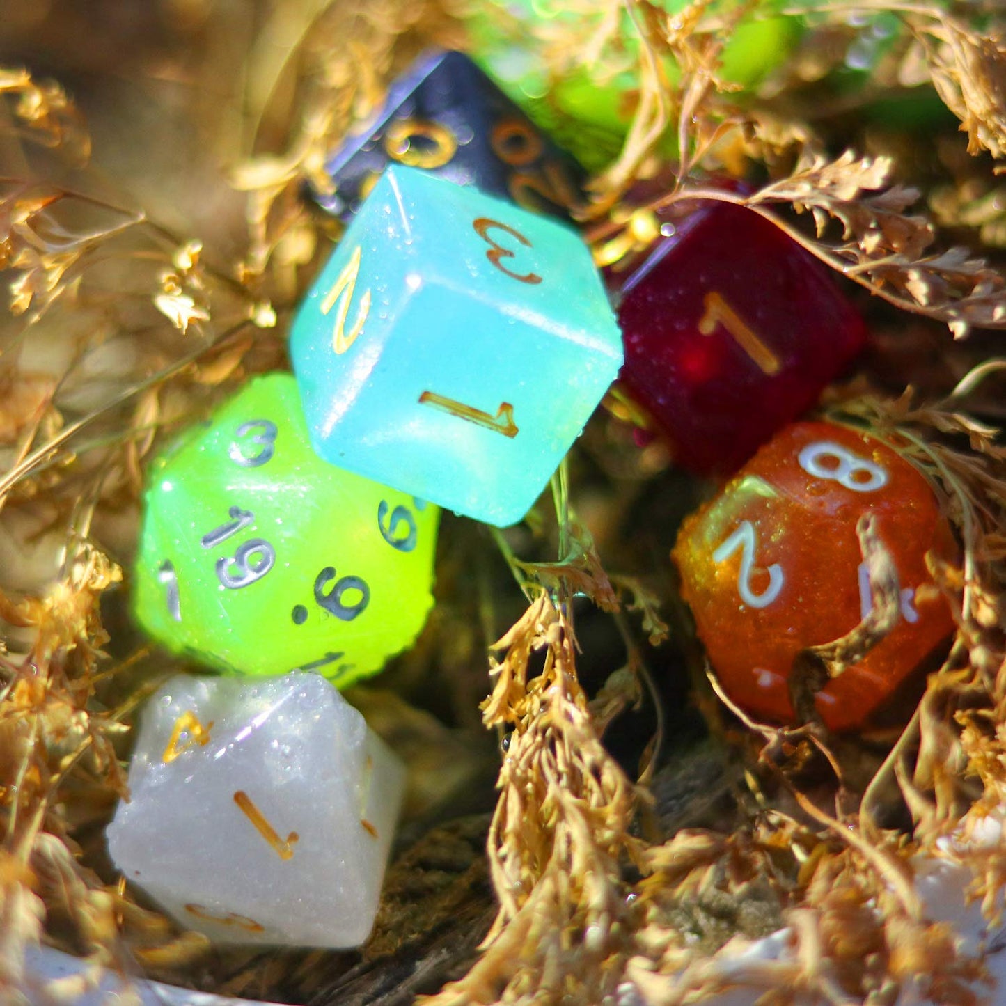 CiaraQ Polyhedral Dice Set - 70-Piece Monochrome DND Dice for D&D
