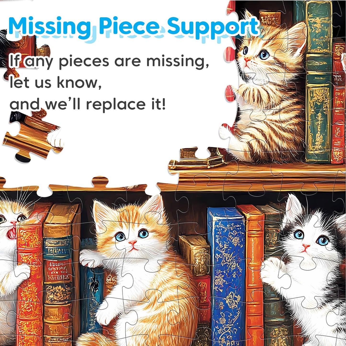 Ciavotie 4-Pack 100-Piece Puzzles for Kids 4-10 | Cats, Bears & Dogs Large Piece Puzzles
