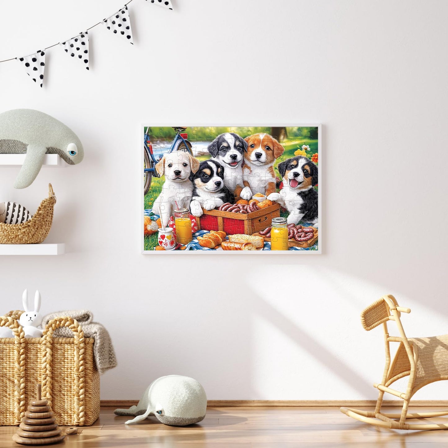 Ciavotie Puppies Picnic 100-Piece Puzzle — Family Fun for Kids & Adults