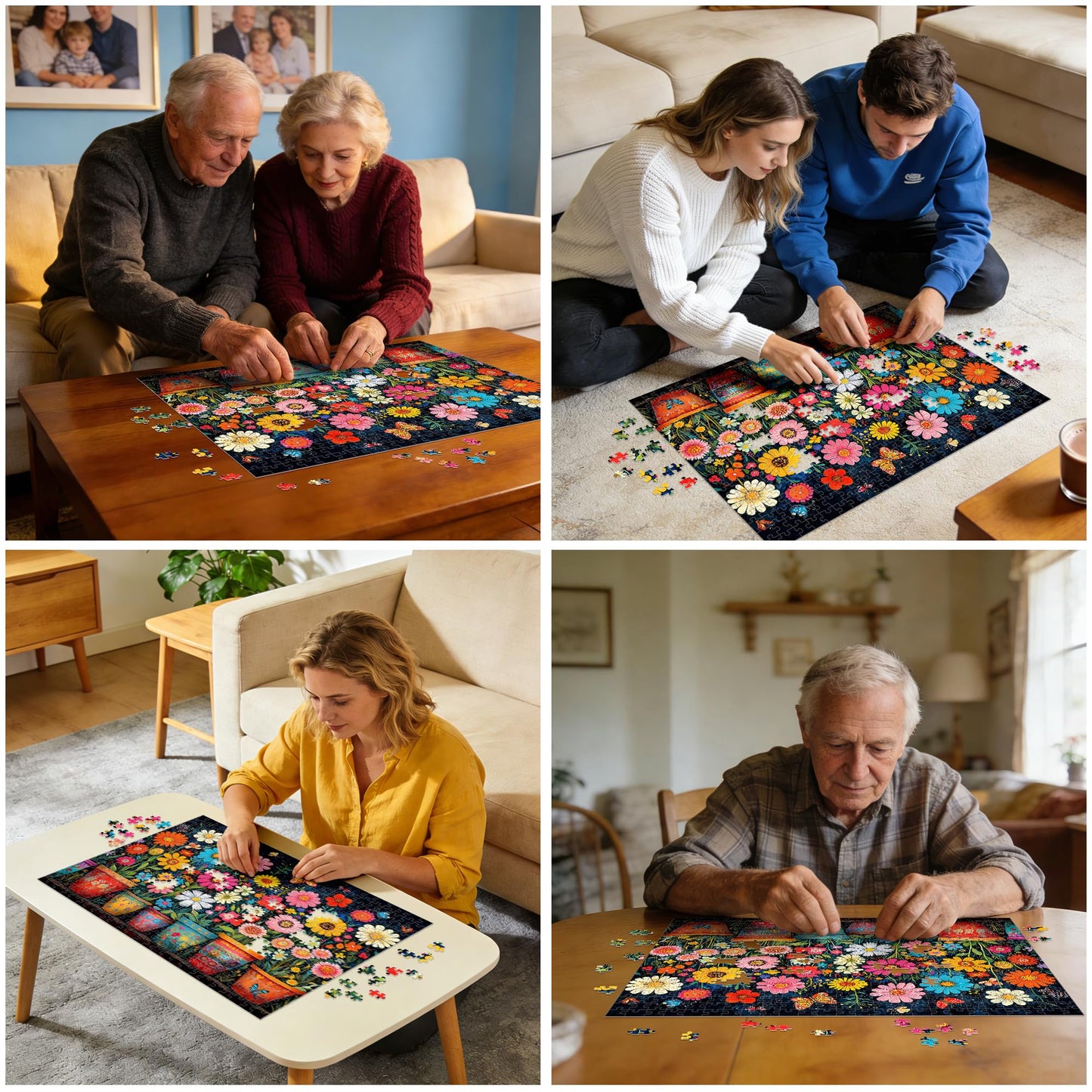 Ciavotie 500 Piece Jigsaw Puzzle for Adults – Colorful Wildflowers, Recycled Cardboard, 20.5 x 15 Finished Size
