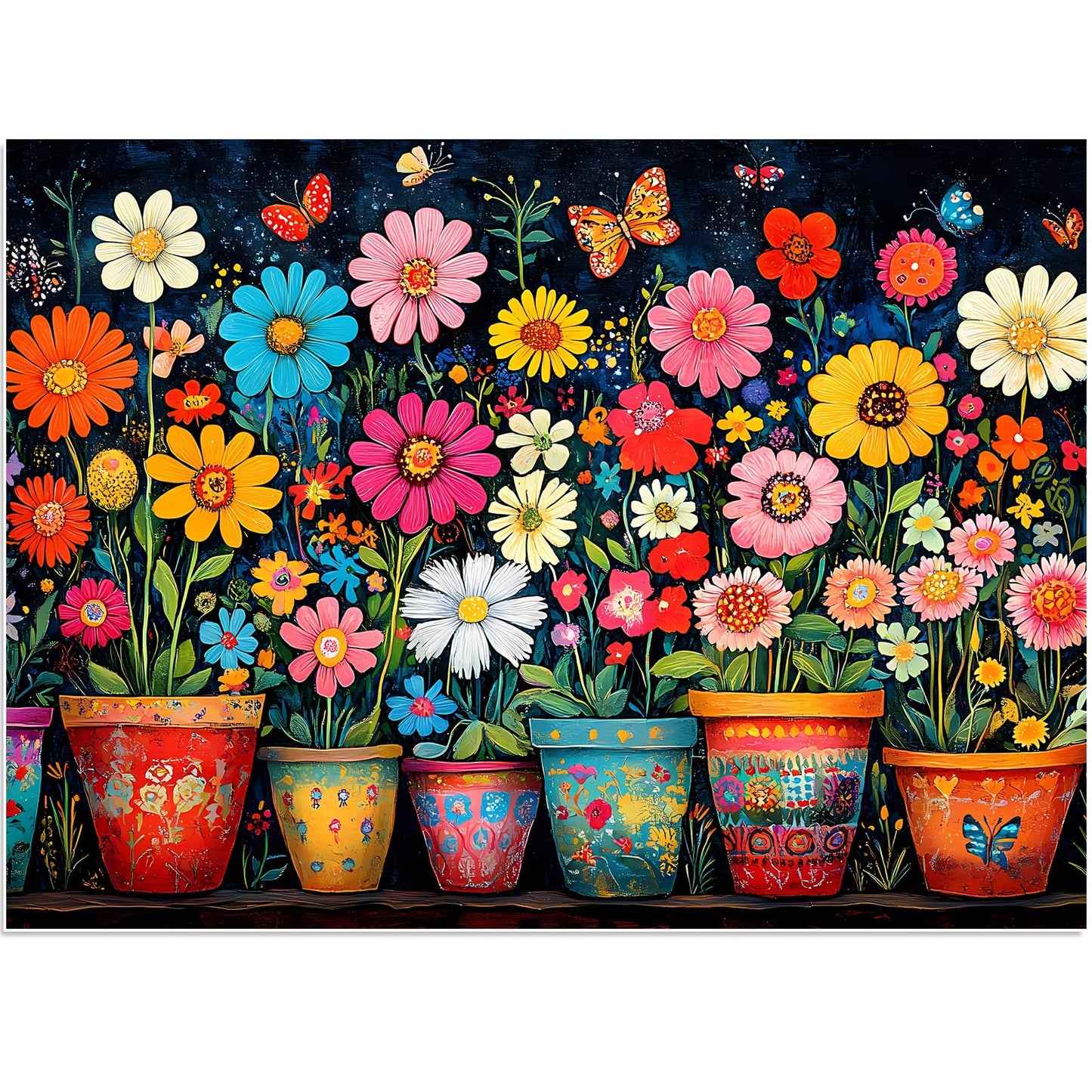 Ciavotie 500 Piece Jigsaw Puzzle for Adults – Colorful Wildflowers, Recycled Cardboard, 20.5 x 15 Finished Size