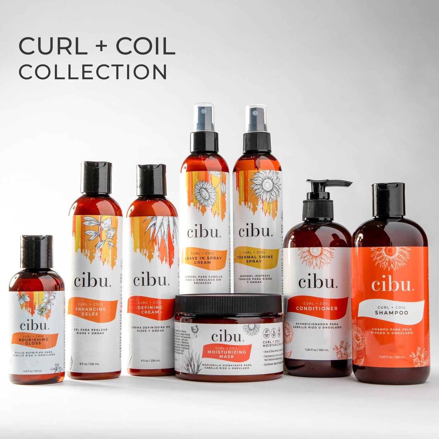 CIBU Curl + Coil Shampoo – Defines, Hydrates & Smooths Frizz-Free Curls (350ml)