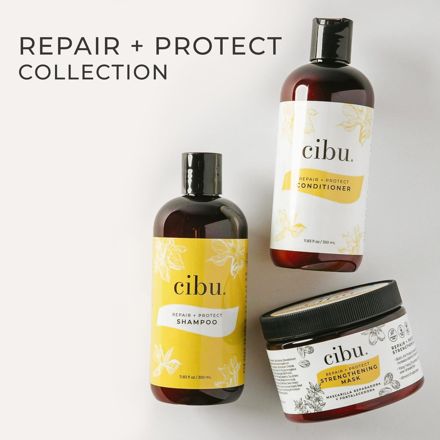 CIBU Repair + Protect Shampoo – Strengthening, Color-Safe Daily Use