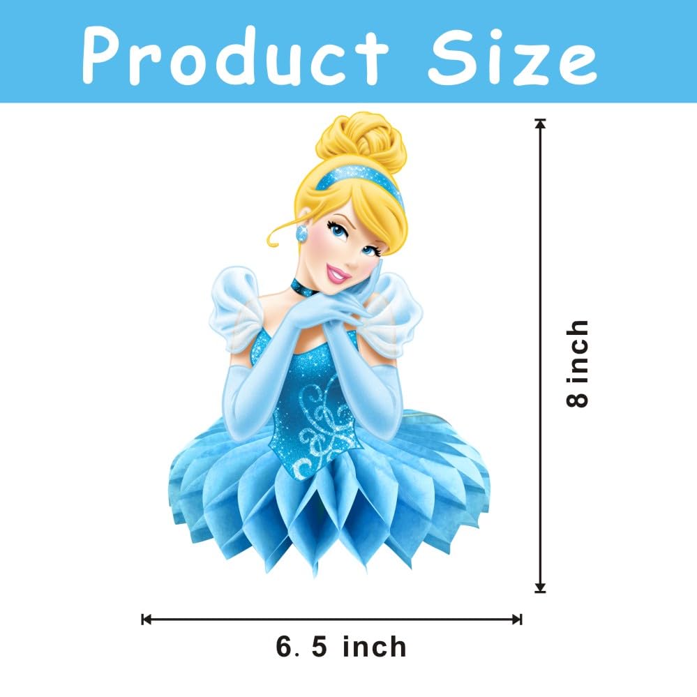 CICICO 8Pcs Cinderela Table Centerpieces – Double-Sided Birthday Party Decor for Girls