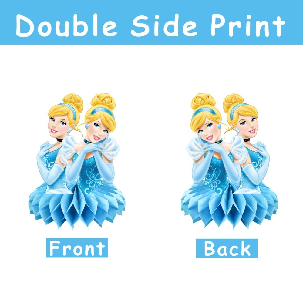 CICICO 8Pcs Princess Table Centerpieces – Double-Sided Birthday Decor