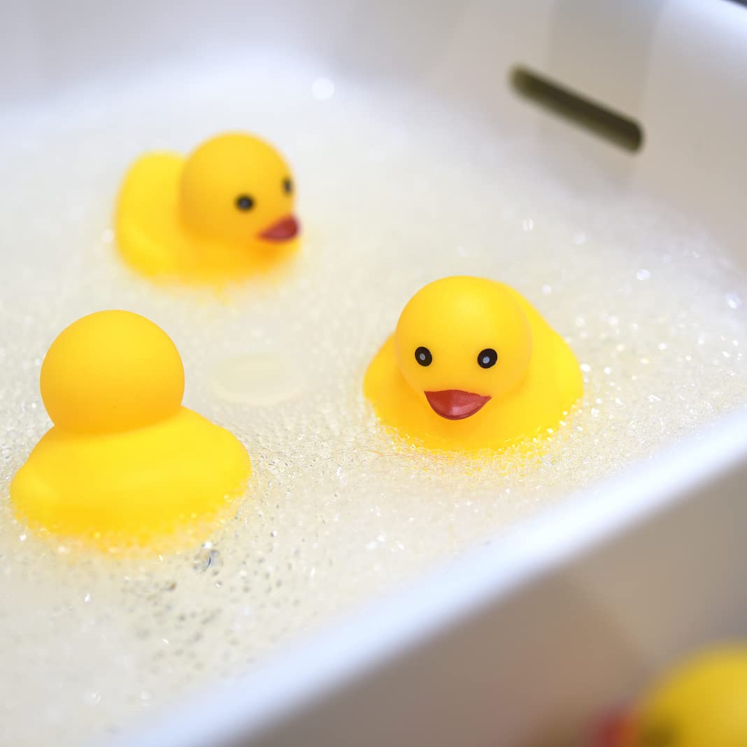 CICITOYWO Yellow Rubber Ducks – 10pcs Bath Toys for Toddlers, Baby Showers & Party Decor