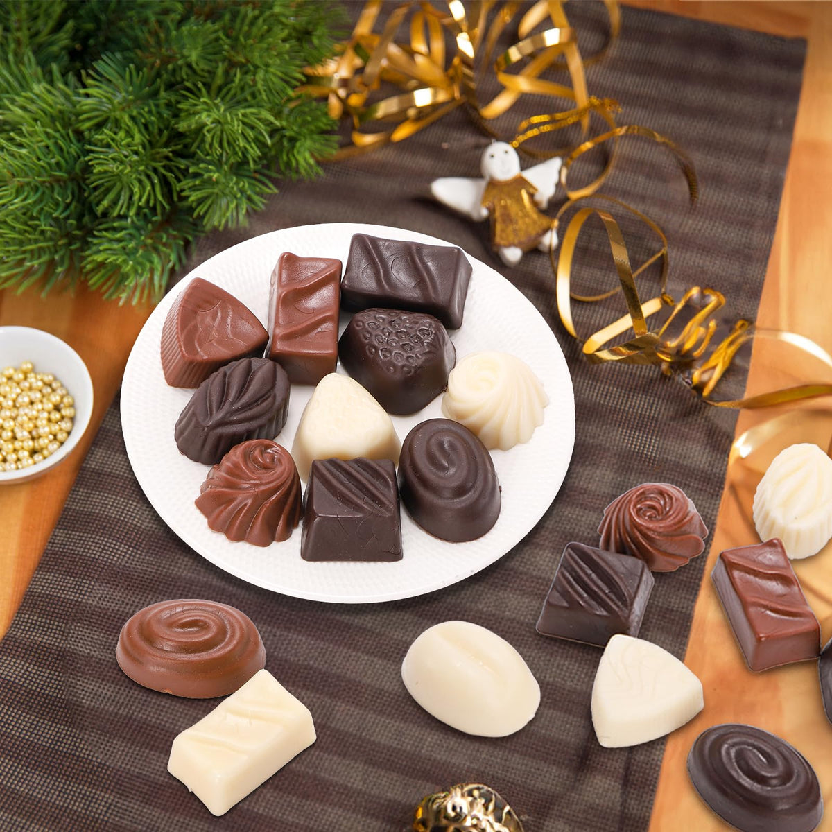 Cididu 40 Pcs Fake Chocolate – Realistic Faux Candy for DIY Crafts & Cake Decor