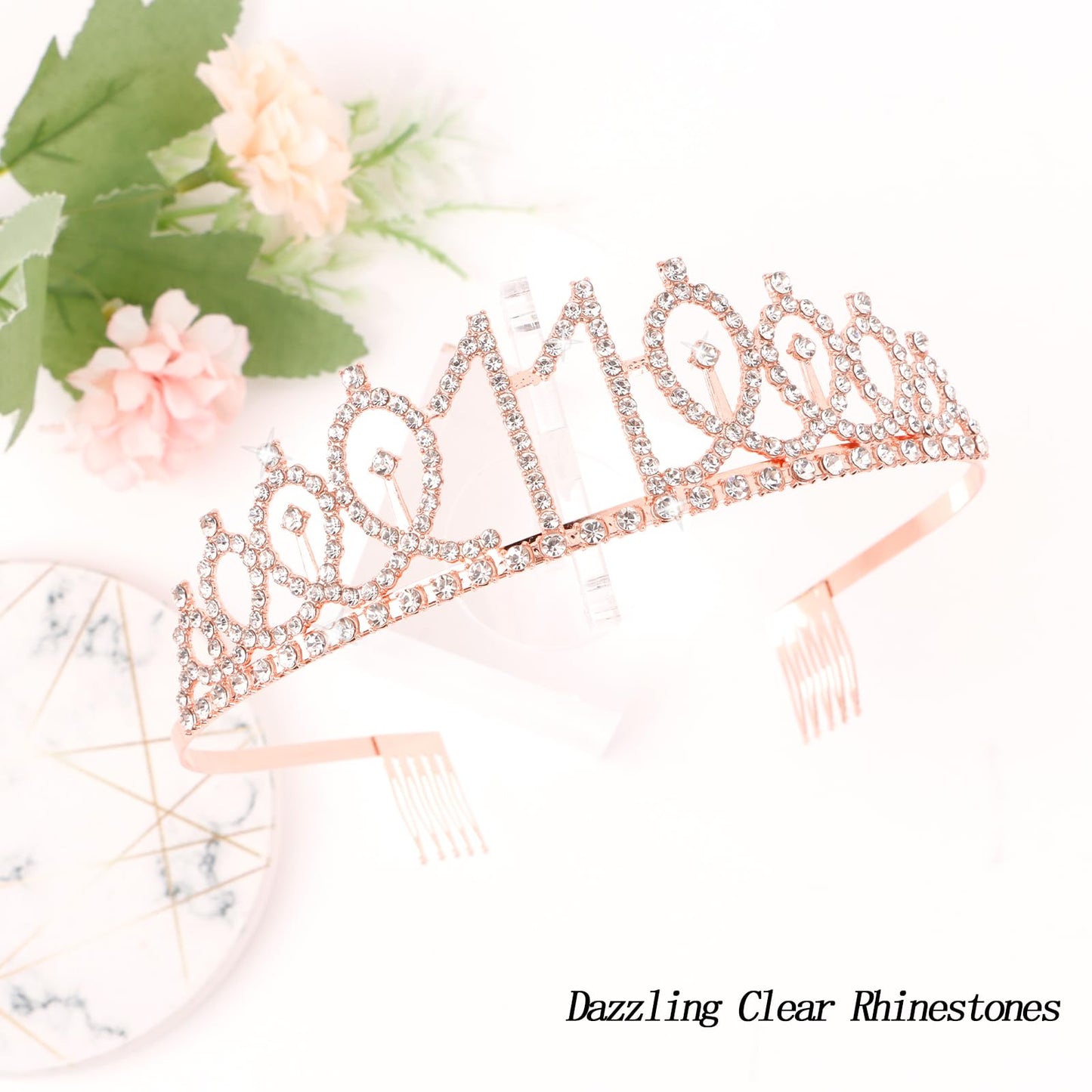 CIEHER 11th Birthday Crown + Sash Set | It's My Birthday Accessories