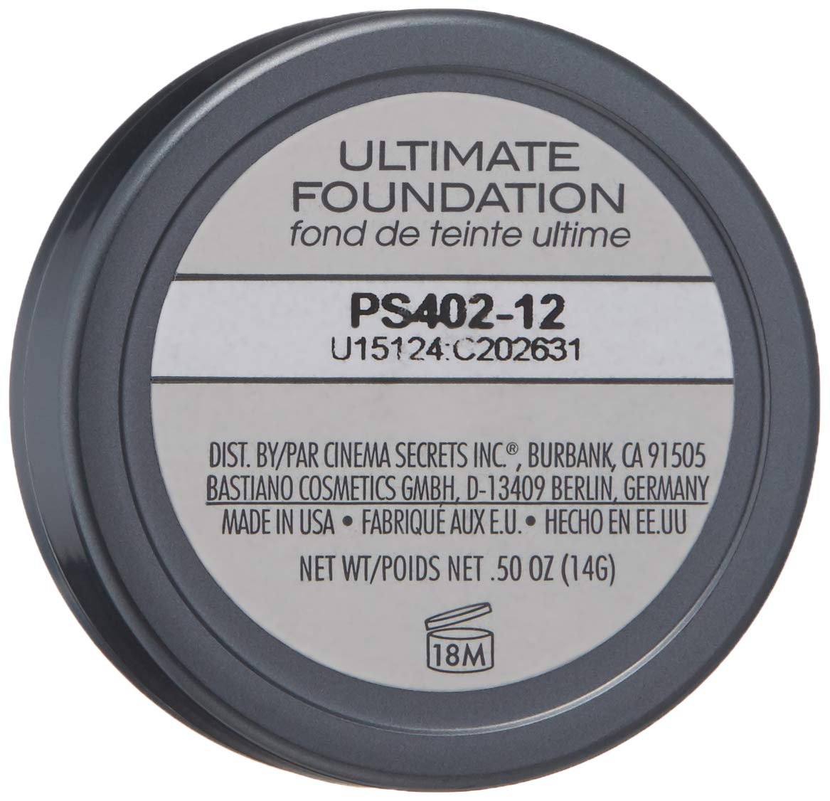 CINEMA SECRETS Pro Cosmetics Ultimate Foundation 402-12 – High-Pigment Silicone-Based, Camera-Ready Finish