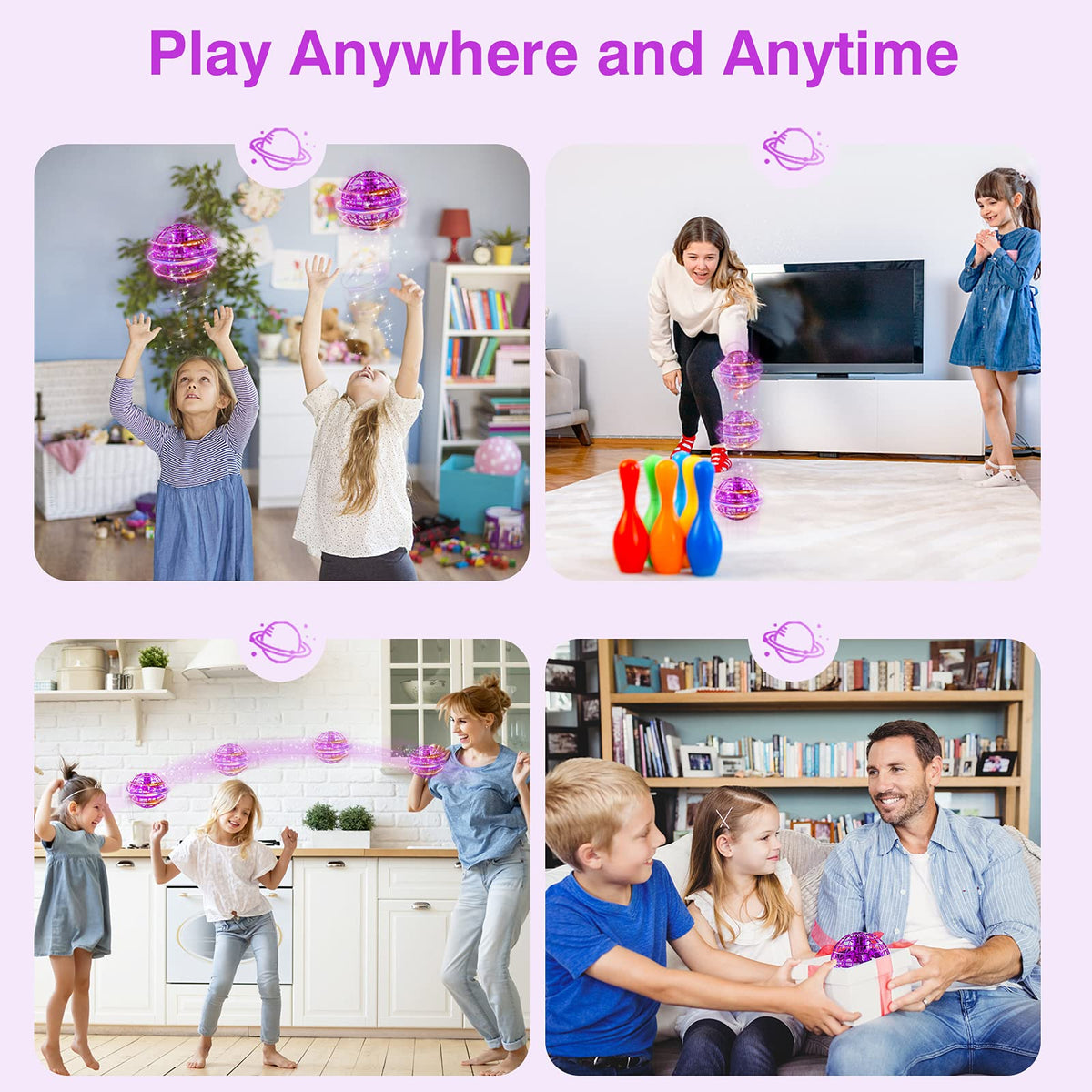 Ciniffo Flying Orb Ball Toy 2025 – Light Up Hand-Controlled Boomerang Spinner