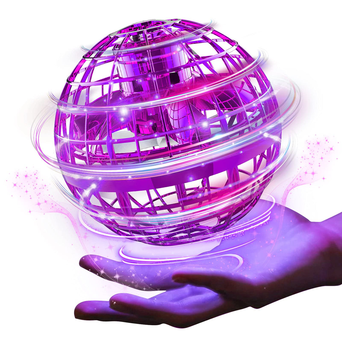 Ciniffo Flying Orb Ball Toy 2025 – Light Up Hand-Controlled Boomerang Spinner