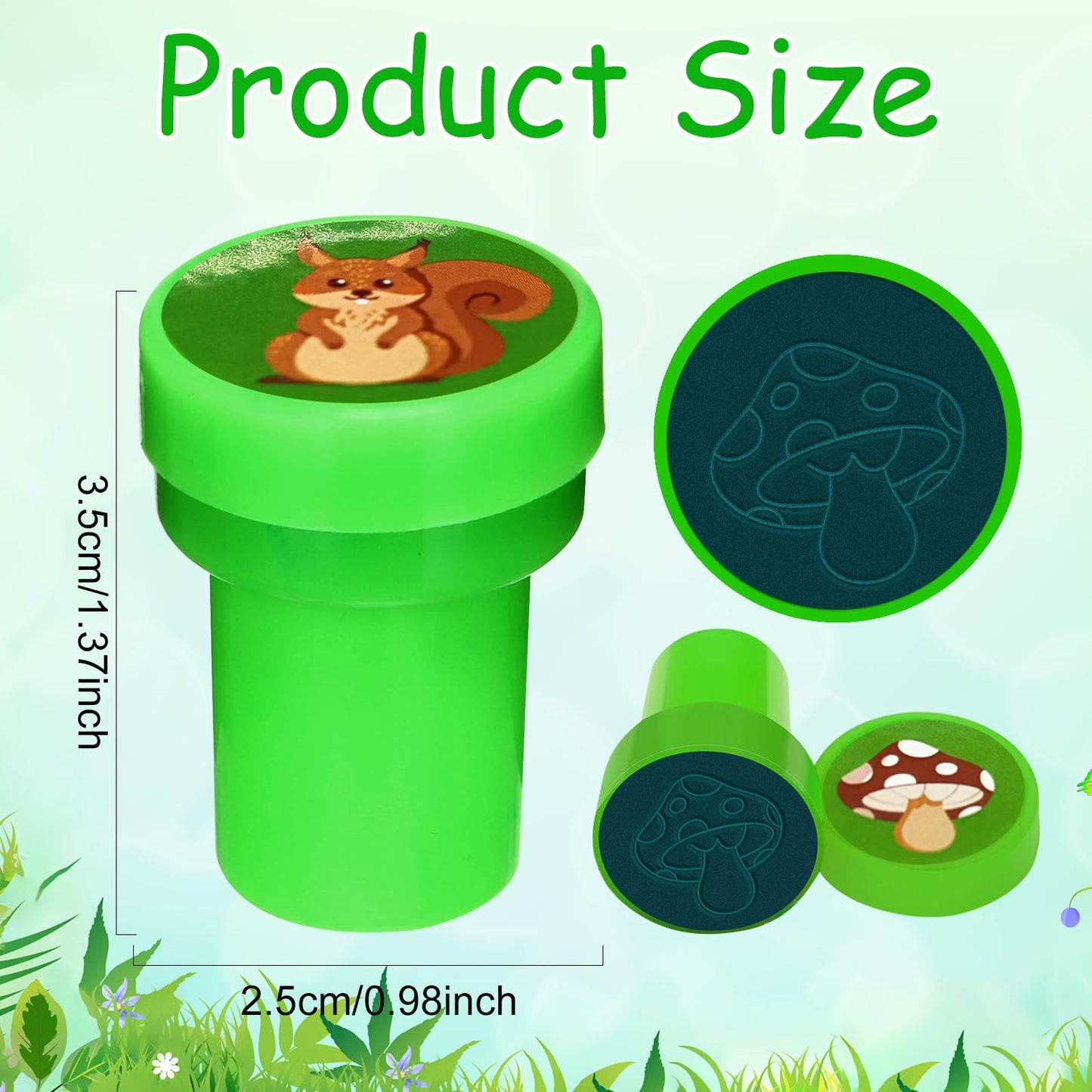 Cinrobiye 24-Pack Woodland Animals Stampers – Pre-Inked Forest Creatures for Parties & Classroom