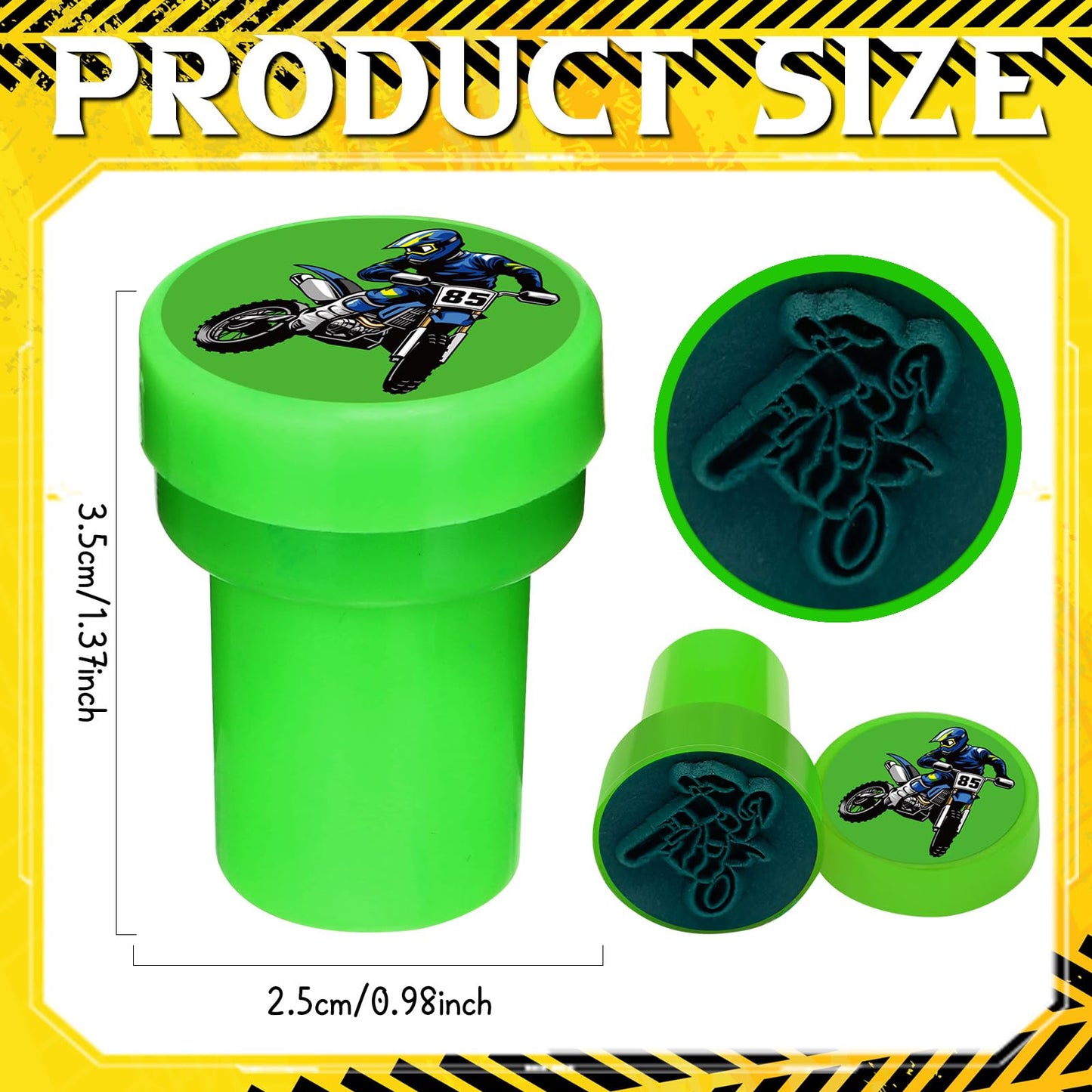 Cinrobiye 24 PCS Dirt Bike Stampers – Motocross Party Favors & Rewards