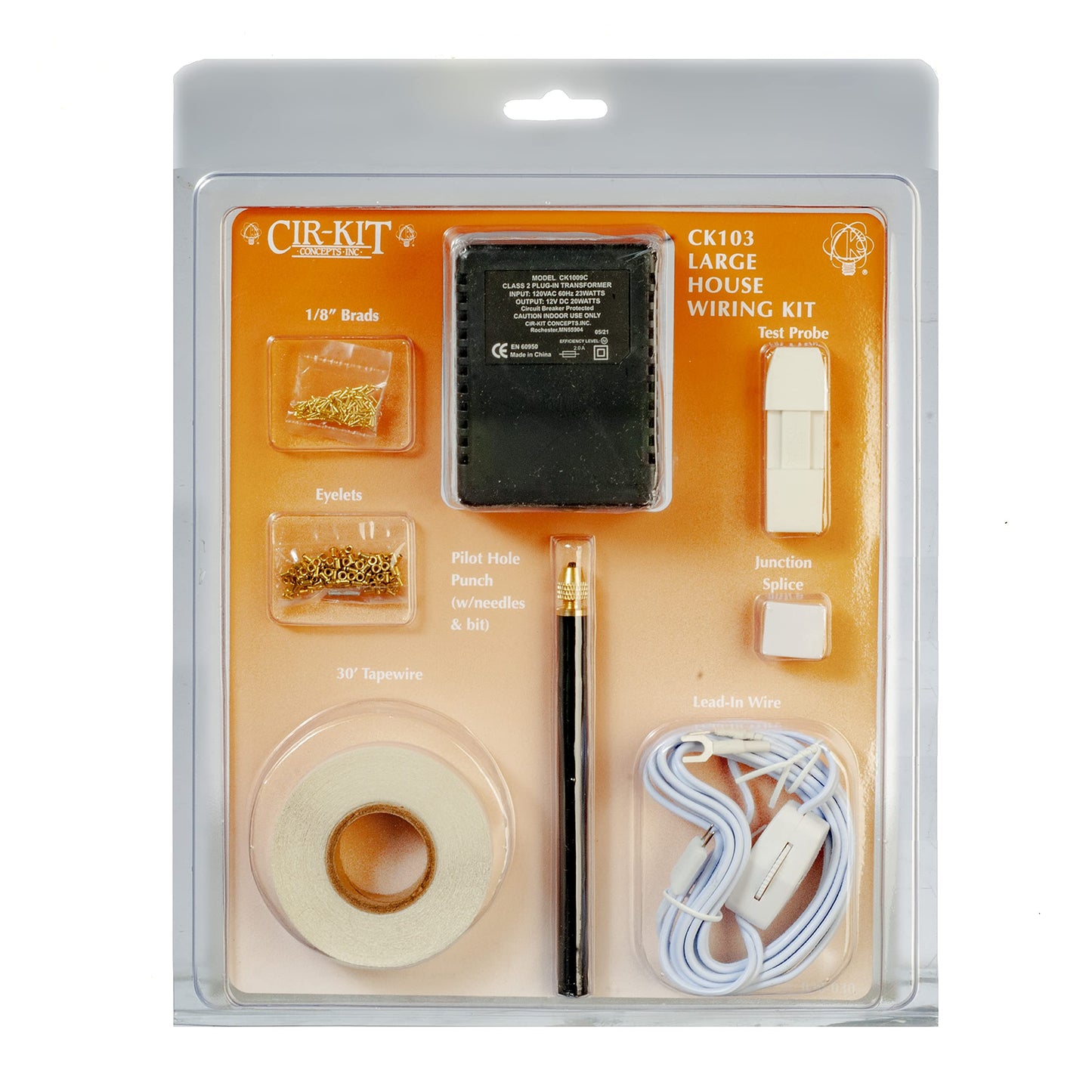 Cir-Kit Concepts CK103 Dollhouse Wiring Kit – Large Dollhouse Wiring for 10–12 Rooms