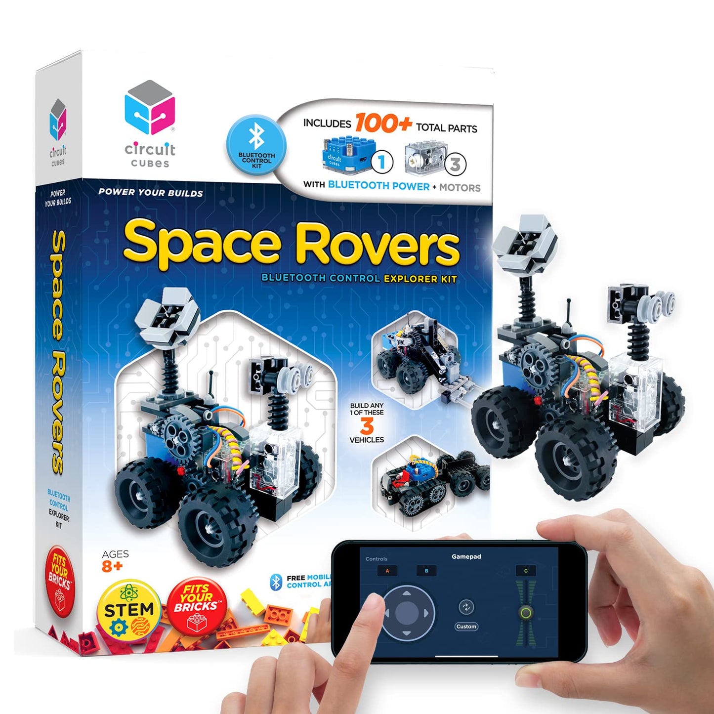 Circuit Cubes Space Rovers Kit – Remote Control STEM Robotics for Kids 8+