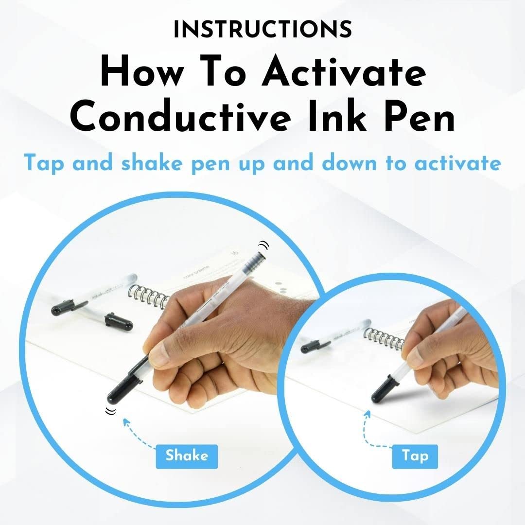 Circuit Scribe Sticker Kit – Conductive Ink Pen + 11 Sticker Modules for STEM Learning (Ages 8+)