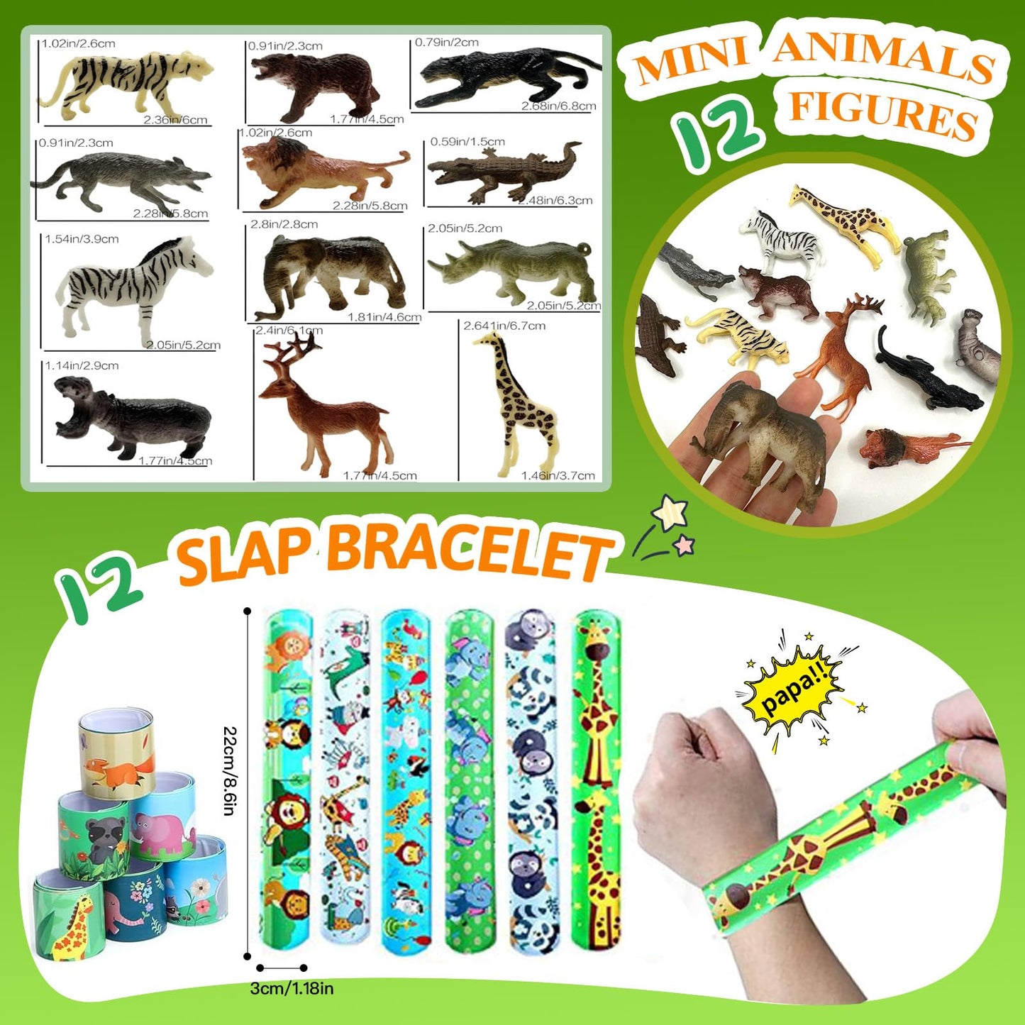 CIRDOTSH 158 Pcs Safari Party Favors for Kids — Jungle Birthday Supplies & Goody Bags