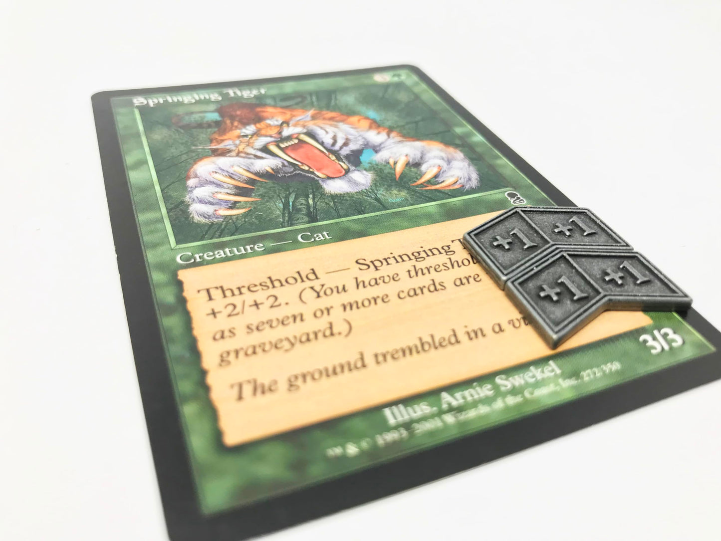 Citadel Black MTG Buff Counters: 20 Metal Tokens with Velvet Pouch – Antique Silver Finish