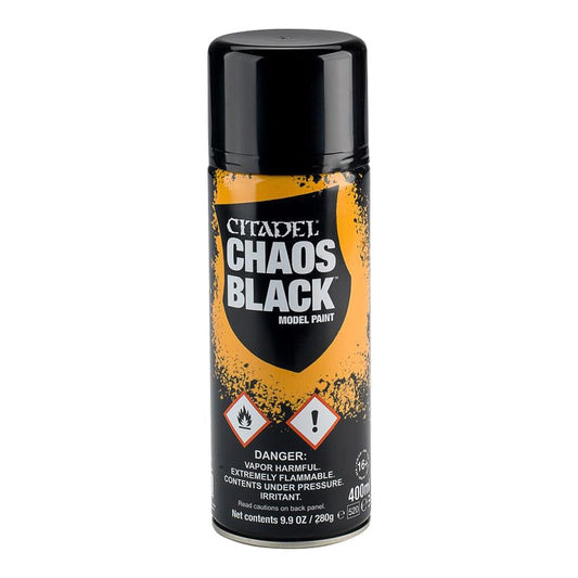 Citadel Chaos Black Primer Spray – Base Coat for Miniatures