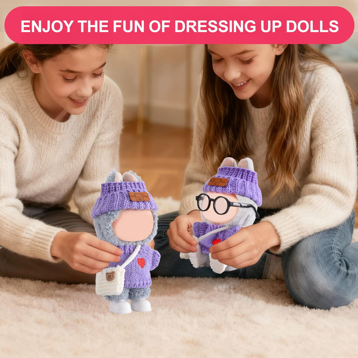 Ciunura Labubu Doll Clothing Set — Premium Crochet Outfit (Purple)