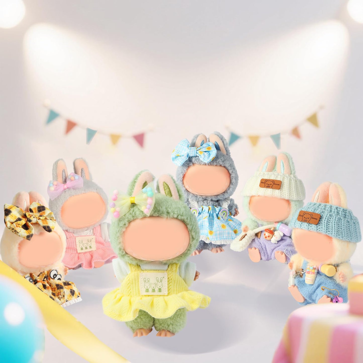 Ciunura Doll Clothing for Labubu — Premium Outfits & Accessories (Purple Overall)