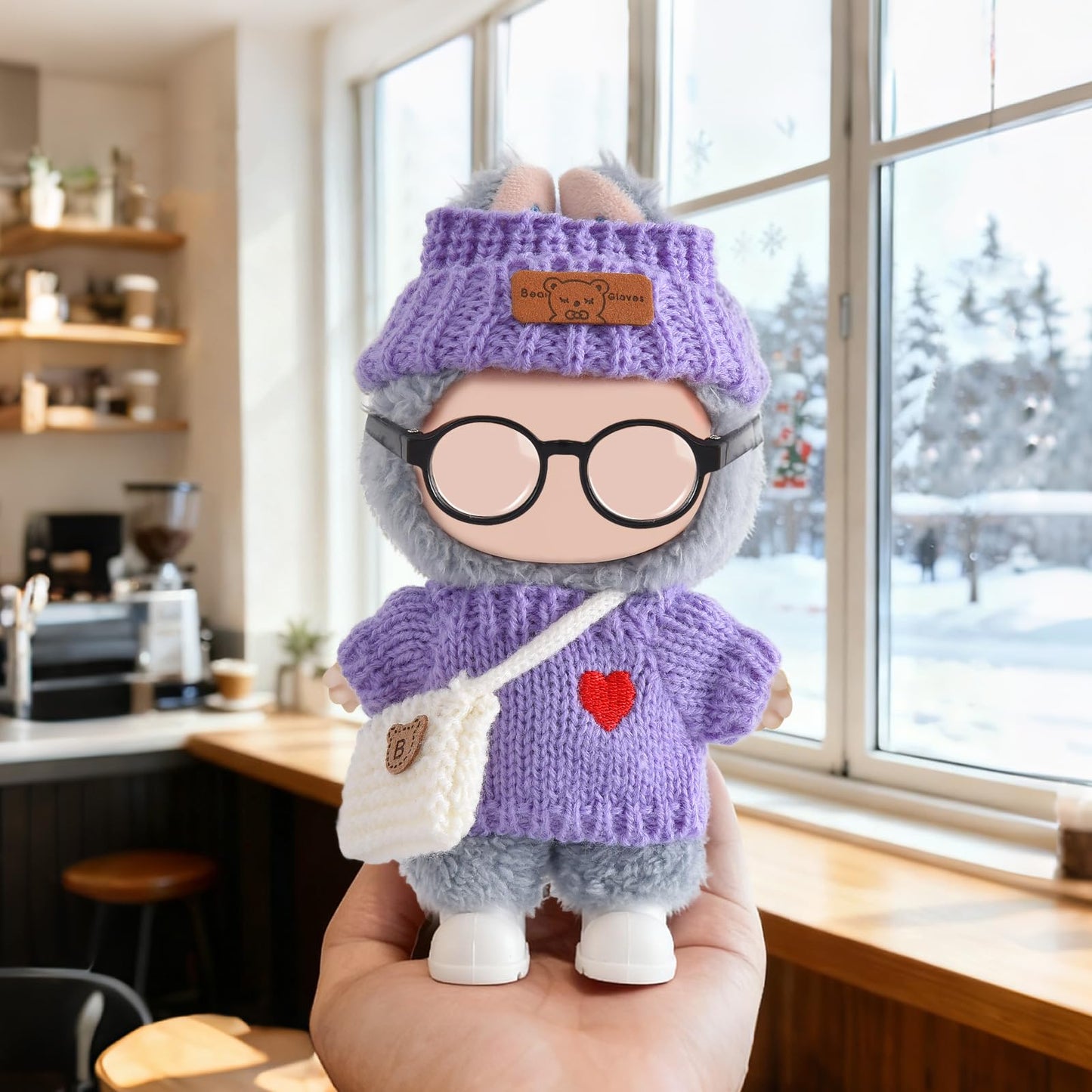 Ciunura Labubu Doll Clothing Set — Premium Crochet Outfit (Purple)