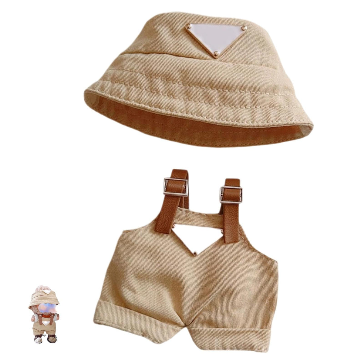 Ciunura Labubu Doll Clothing – 2 Premium Outfit Sets for Labubu (Pink & Khaki)