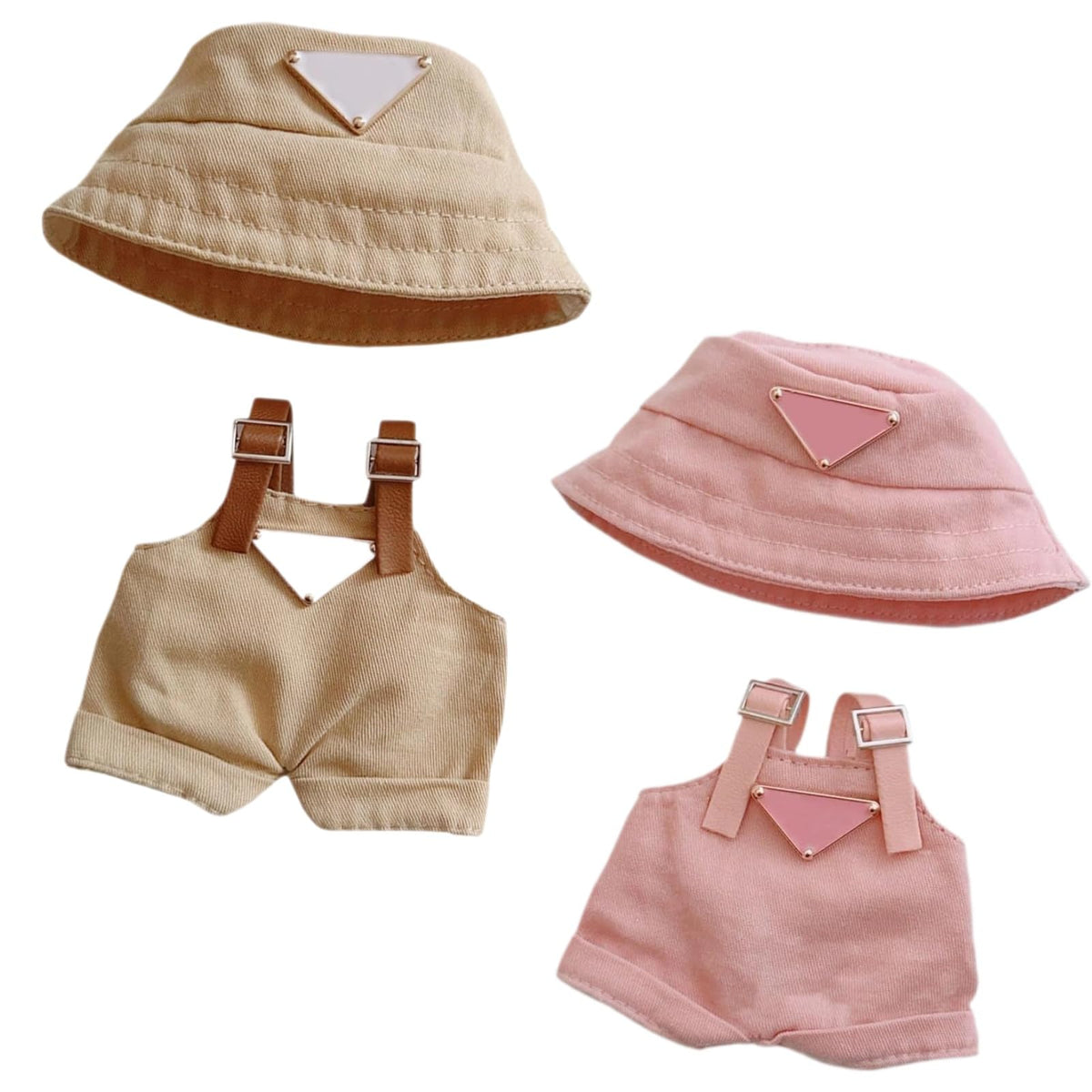 Ciunura Labubu Doll Clothing – 2 Premium Outfit Sets for Labubu (Pink & Khaki)