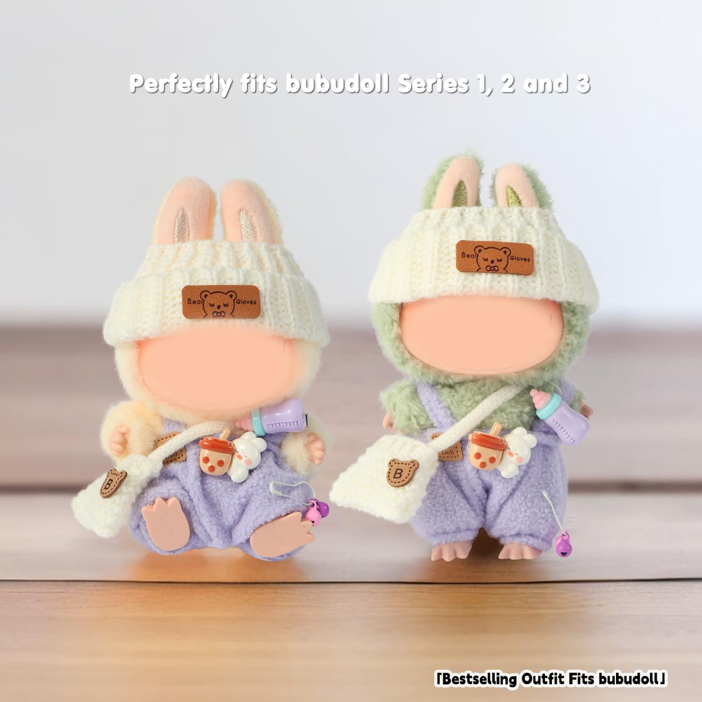 Ciunura Doll Clothing for Labubu — Premium Outfits & Accessories (Purple Overall)