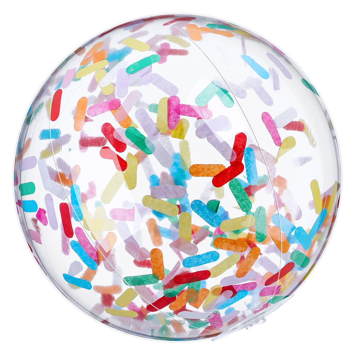 Civaner 10 Pcs Inflatable Glitter Beach Balls 16 Inch – Sparkly Confetti Pool Balls for Parties
