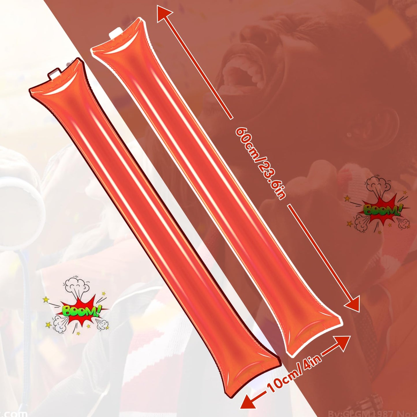 Civaner 48-Pack Thunder Sticks – Orange Team Spirit Noise Makers for Cheering