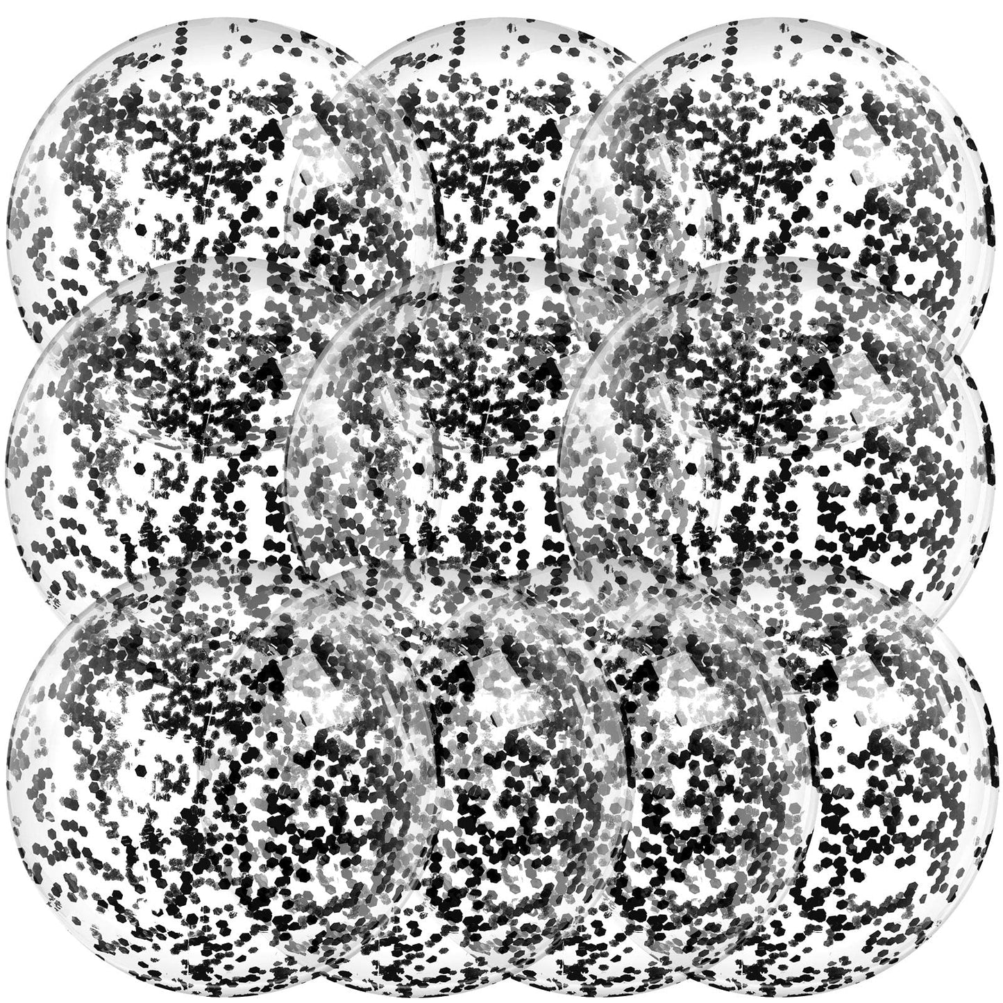 Civaner 10 Pcs Inflatable Glitter Beach Balls 16 Inch - Clear Confetti Pool Balls for Weddings, Baby Showers, Parties