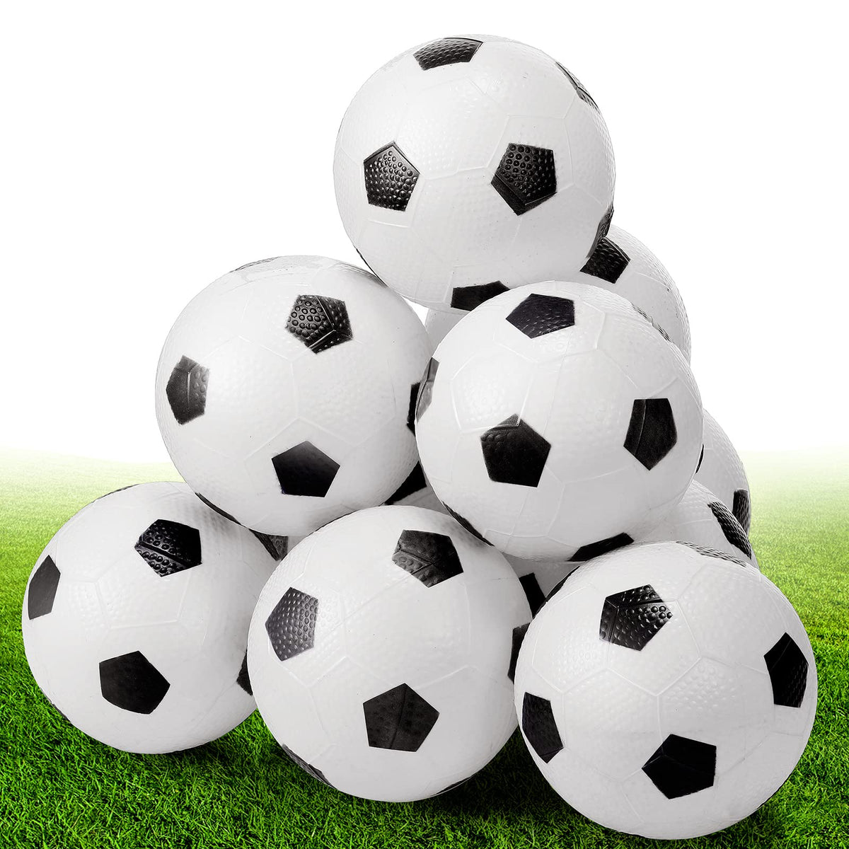 Civaner 20 Pcs Mini Soccer Basketball Balls – 4 Inch Inflatable Kids Toy Pack