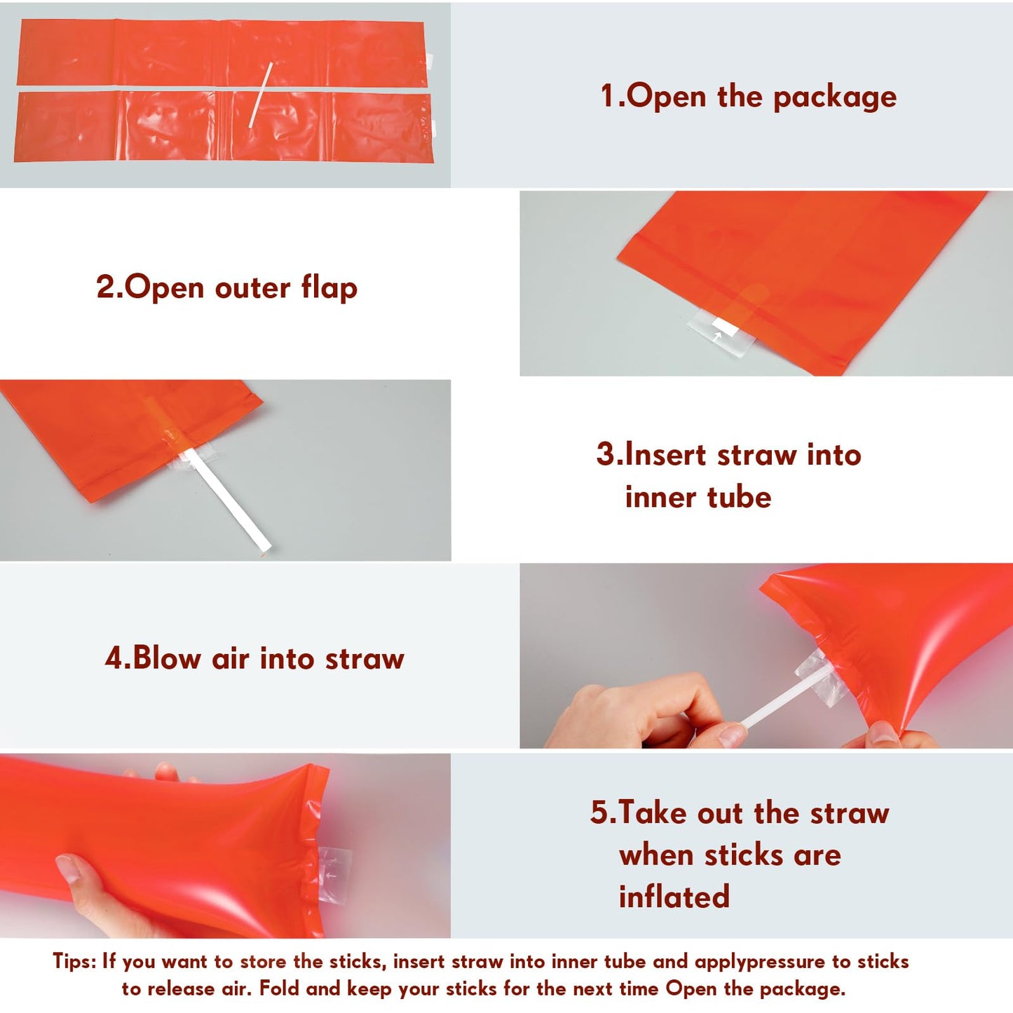 Civaner 48-Pack Thunder Sticks – Orange Team Spirit Noise Makers for Cheering
