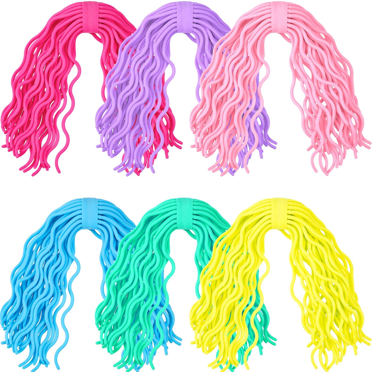 Civaner 6-Piece Multicolor Sensory Spaghetti Stretchy Toy Set – Fidget Strings for Focus and Calm