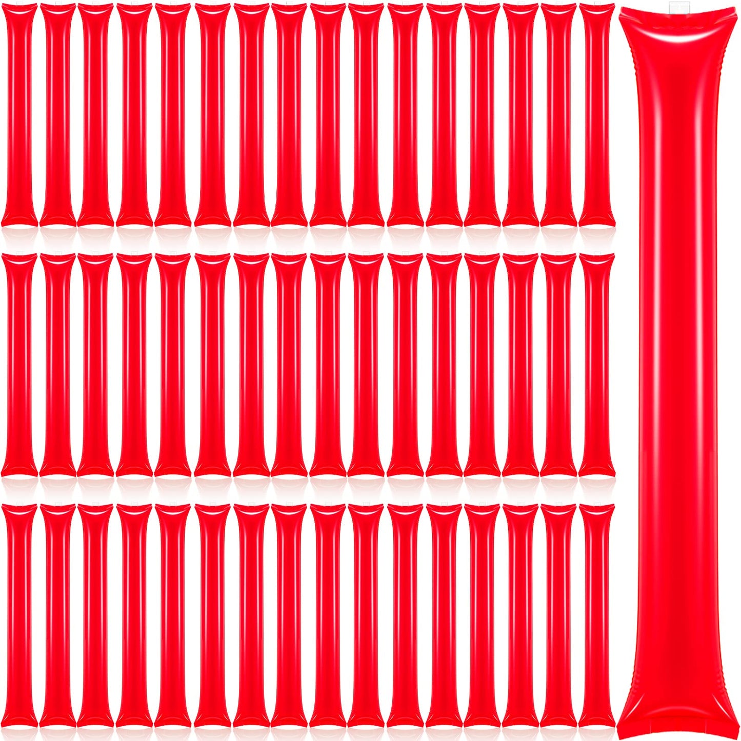 Civaner 48 Pcs Thunder Stick Team Spirit – Red Cheering Accessories