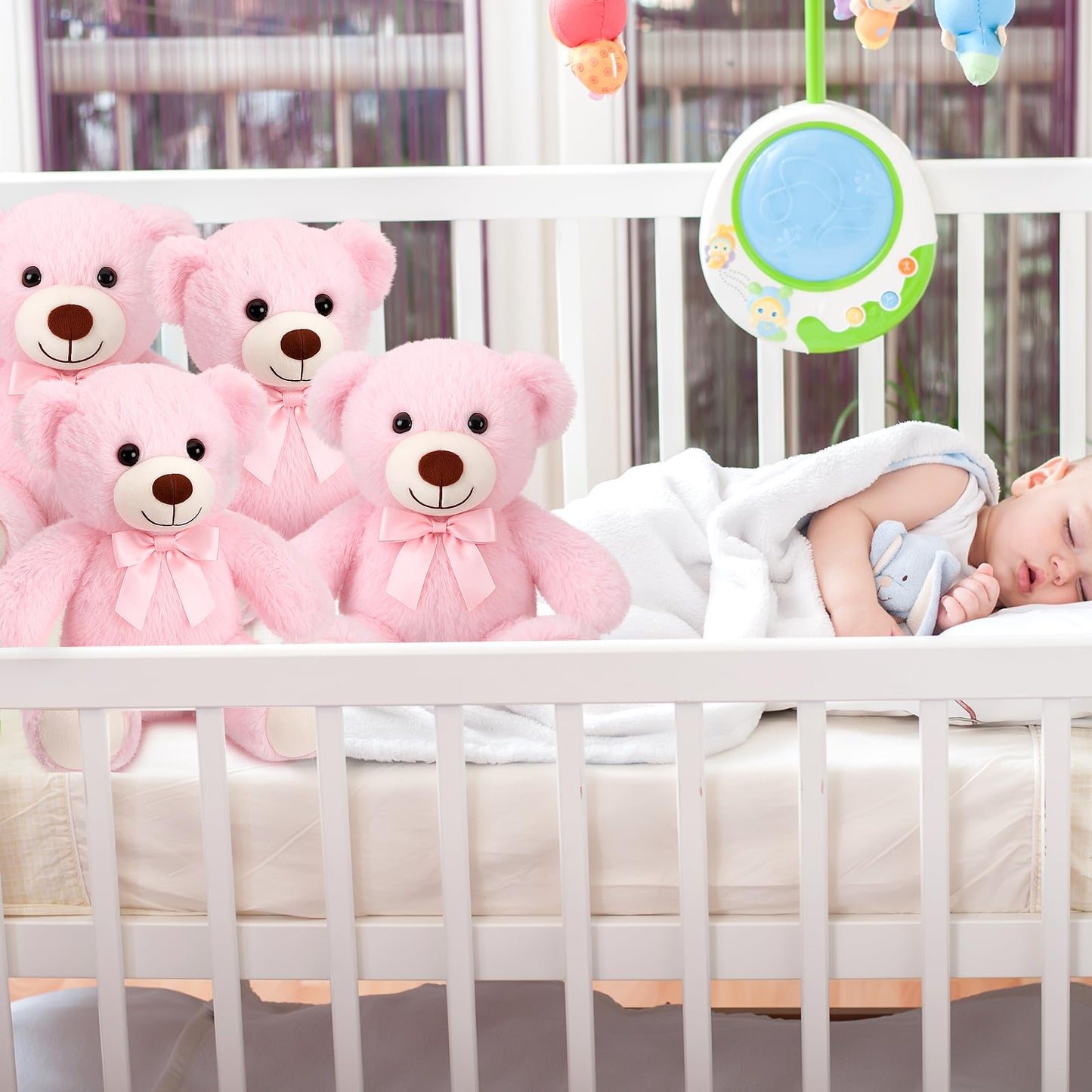 Civaner 4 Pack Pink Teddy Bears Plush — 13.78-Inch Soft Stuffed Animals Gift Set