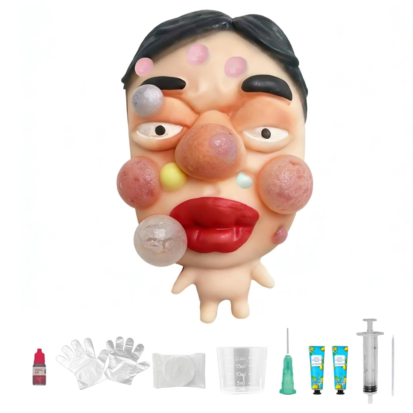 CIYOJA PoutFace Large Silicone Pimple Popping Toy – Fidget & ASMR (2 Cream Fillings)