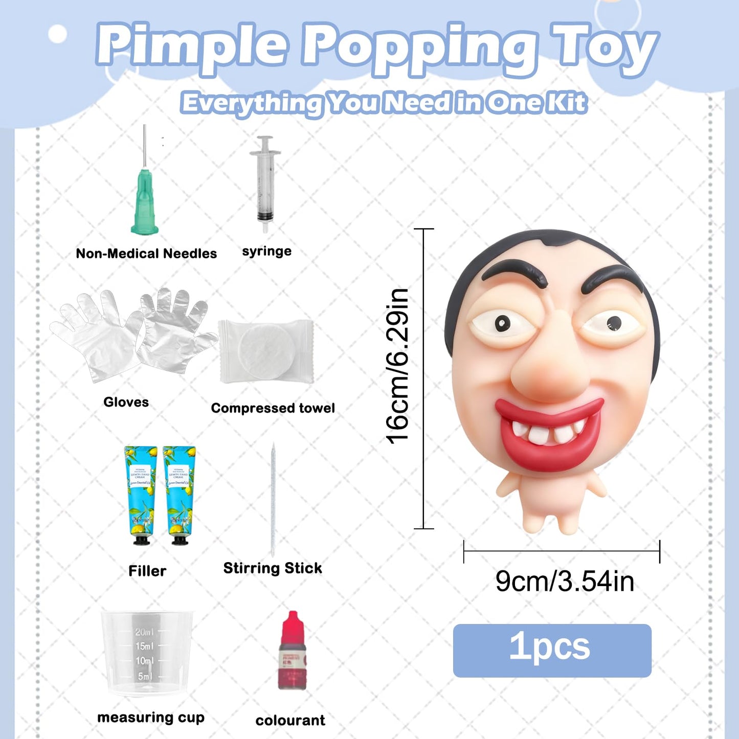 CIYOJA Pimple Popper — Large Silicone Squishy Toy for Adults (2 Fillings Included)