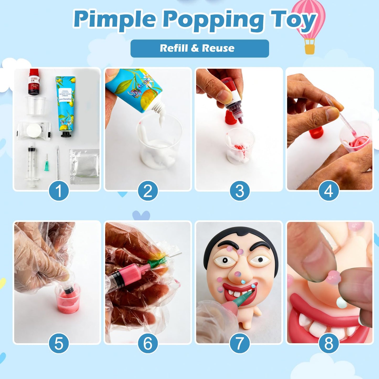 CIYOJA Pimple Popping Toy — Reusable Silicone Squishy Fidget for ASMR & Stress Relief