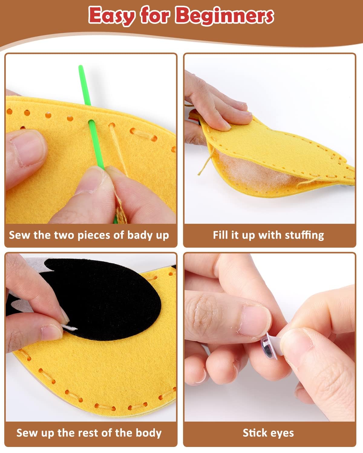 CiyvoLyeen Wild Birds Sewing Kit – 12 DIY Felt Bird Projects for Kids