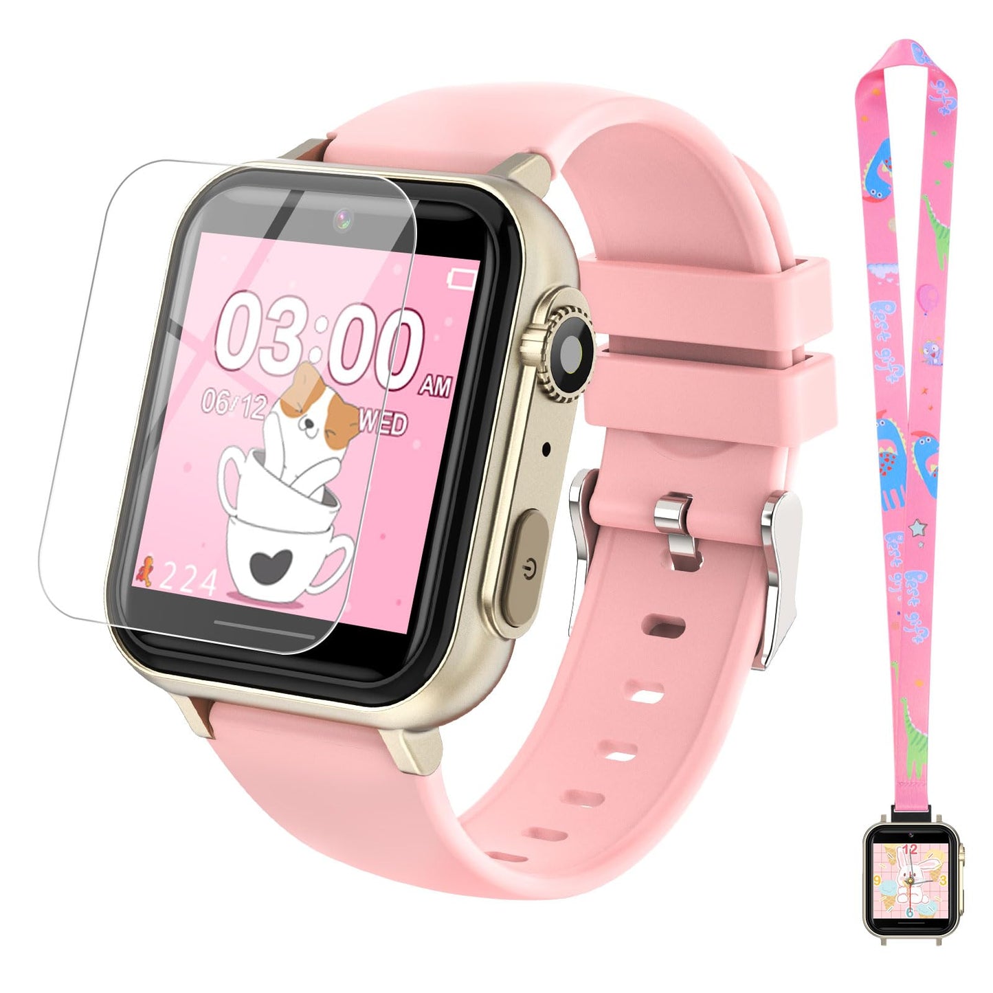 cjc Smart Watch for Kids — Gift for Girls 4–12 | 30+ Games, Learning Cards