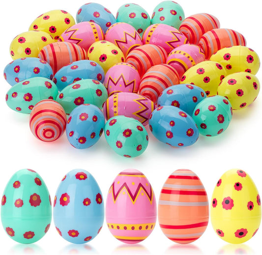 CJYGEGE 3-Inch Jumbo Easter Eggs – 30 Pack for Egg Hunts, Baskets & Party Favors