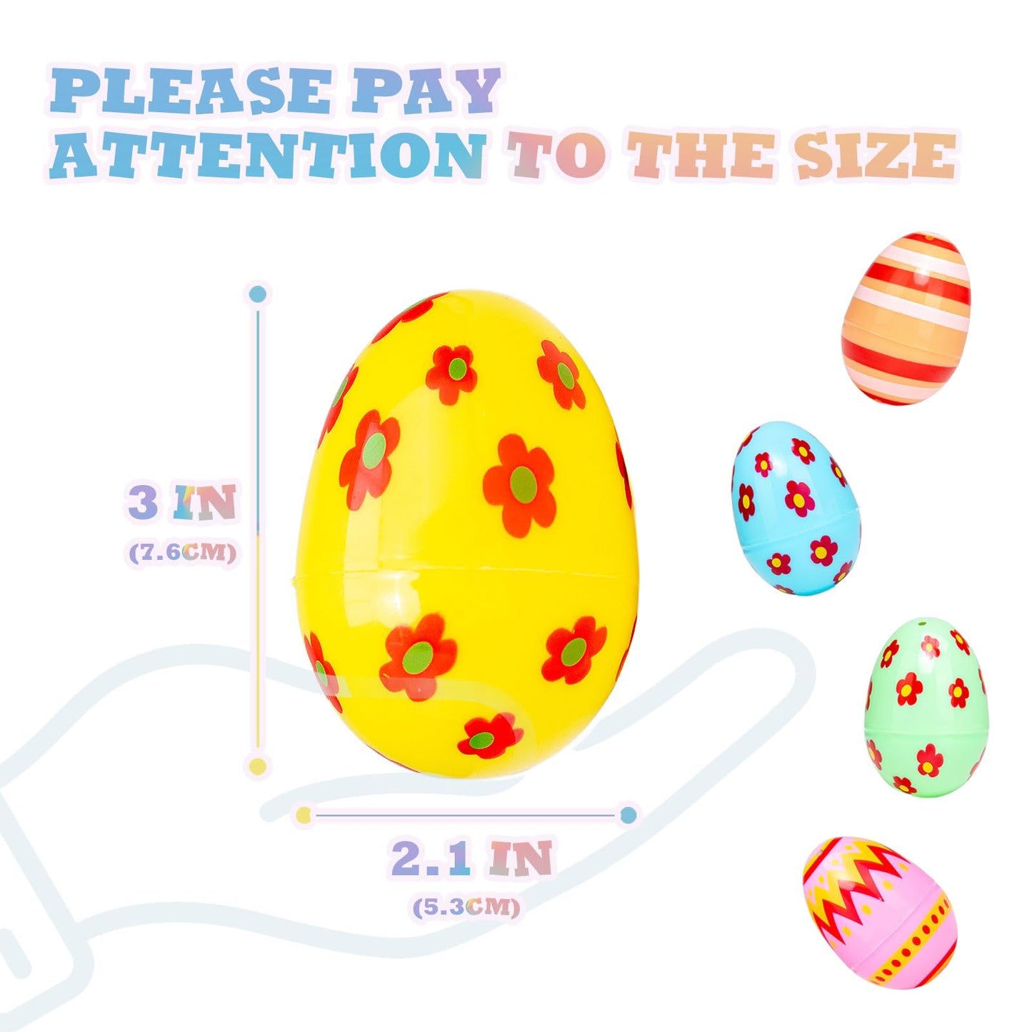 CJYGEGE 3-Inch Jumbo Easter Eggs – 30 Pack for Egg Hunts, Baskets & Party Favors