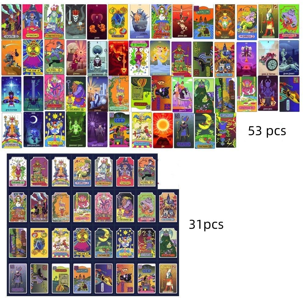 CKHOF JJBA Anime TarotCards – JoJo Stardust Crusaders Tarot Deck, 84 Pieces (53 in Box + 31 in Bag)
