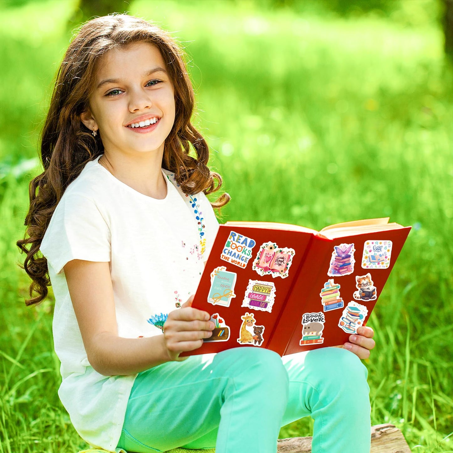 CKXTYNG 200PCS Book Stickers for Kids – Waterproof Vinyl Decals for Journals, Laptops & More