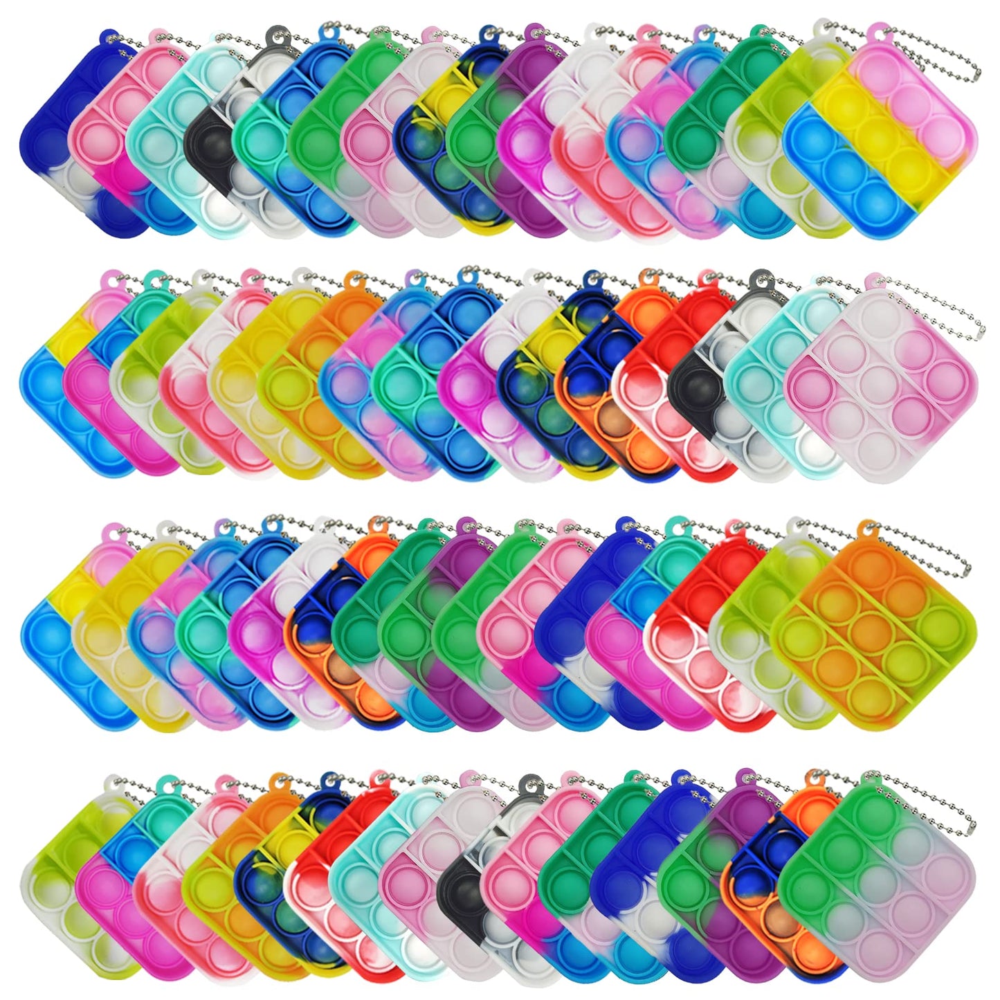 Clanam 120 Pcs Mini Pop Fidget Toys Bulk – Party Favors, Classroom Prizes