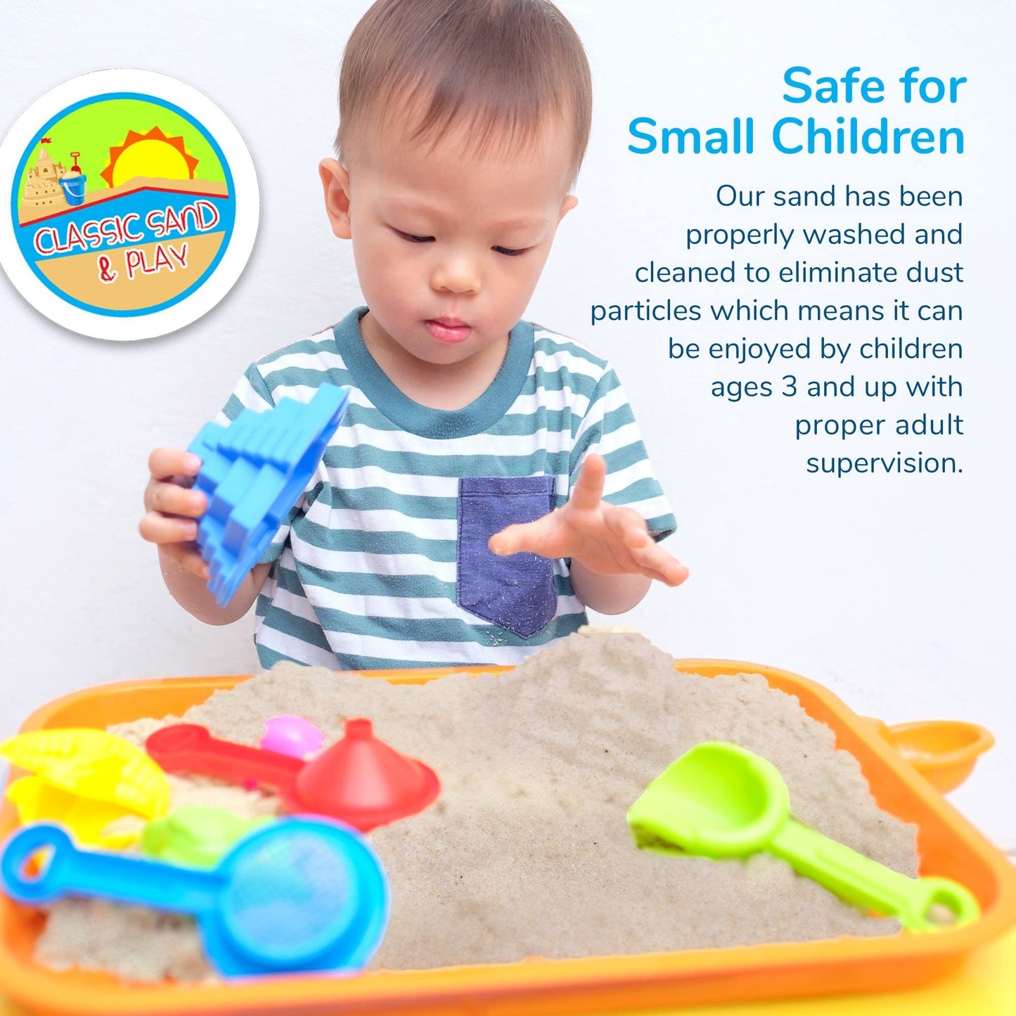 Classic Sand & Play Sand – 20 lb Natural, Non-Toxic Sandbox & Therapy Sand
